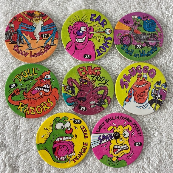 Vintage 1994 Imperial Slammer Jammer Collectible POGs x8 - Picture 1 of 9
